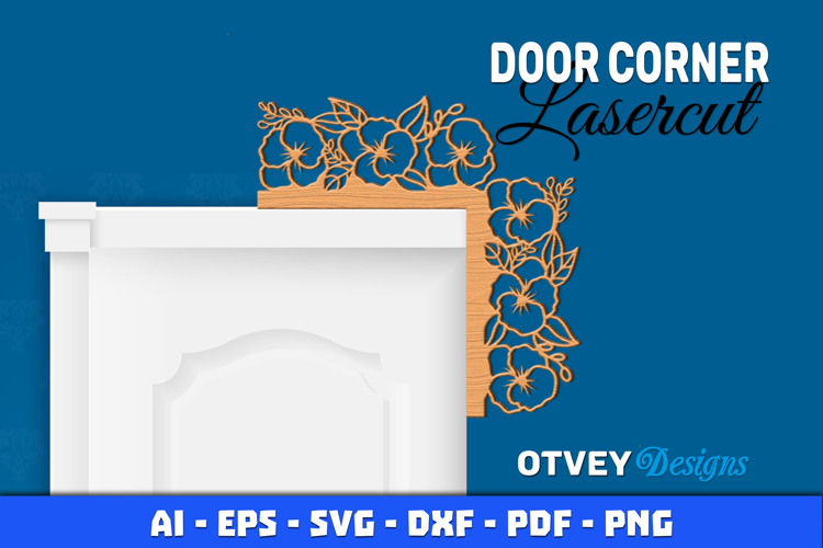 Door Corner Flowers Lasercut