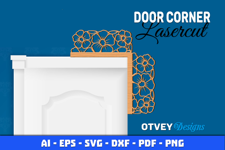 Door Corner Flowers Lasercut