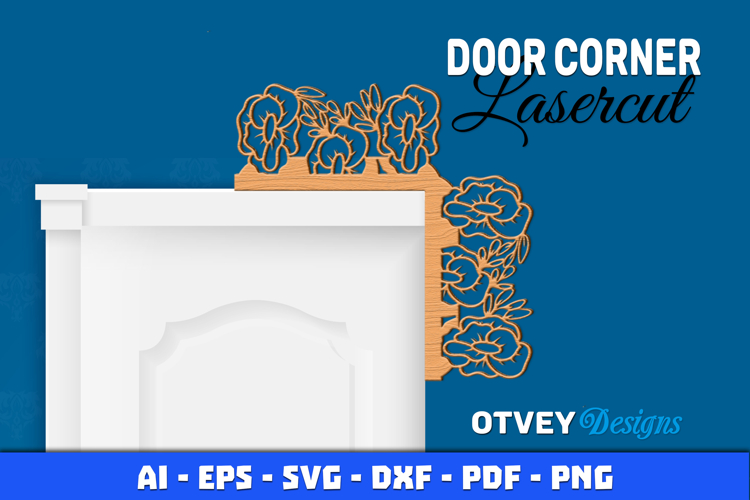 Door Corner Flowers Lasercut