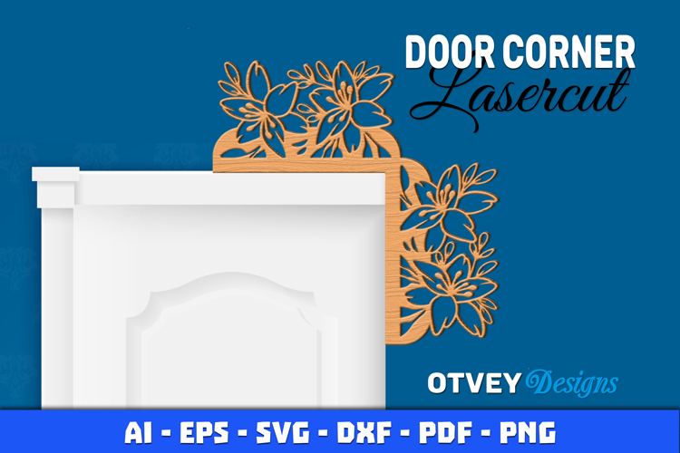 Door Corner Flowers Lasercut