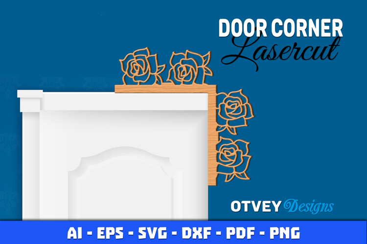 Door Corner Flowers Lasercut