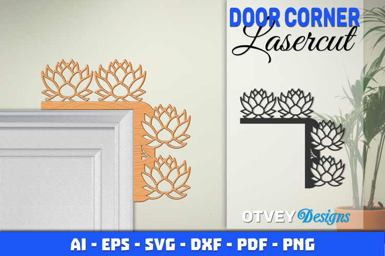 Door Corner Flowers Lasercut