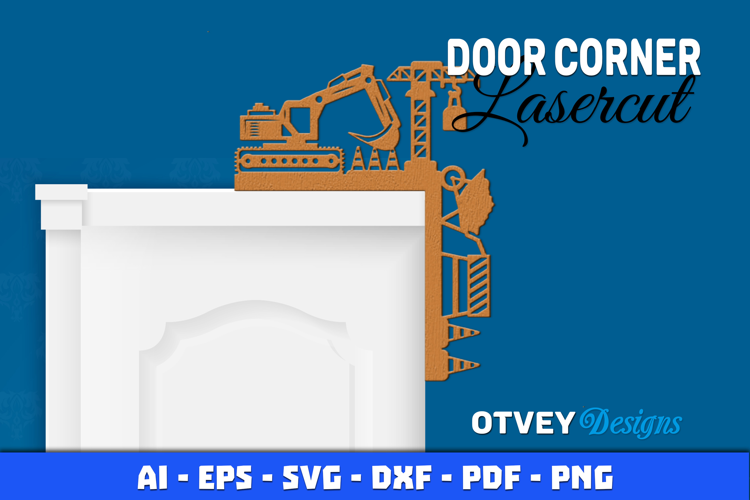 Door Corner Kids Room Construction Scene Lasercut
