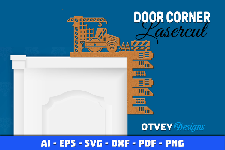 Door Corner Kids Room Construction Scene Lasercut