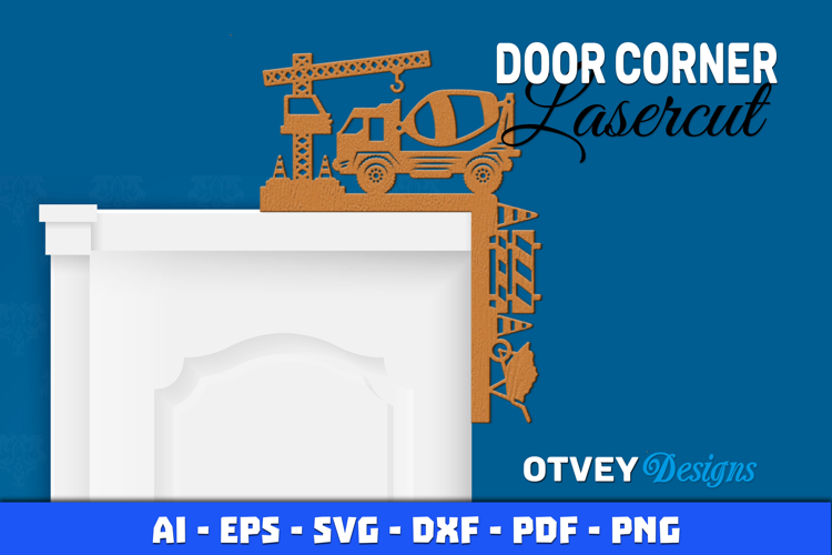 Door Corner Kids Room Construction Scene Lasercut