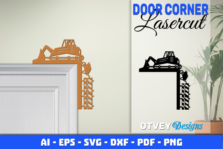 Door Corner Kids Room Construction Scene Lasercut