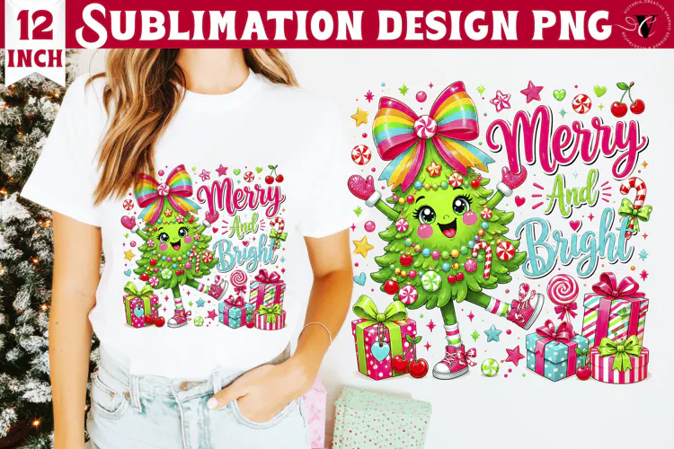 Dopamine Christmas sublimation | Pink Holiday Shirt Design