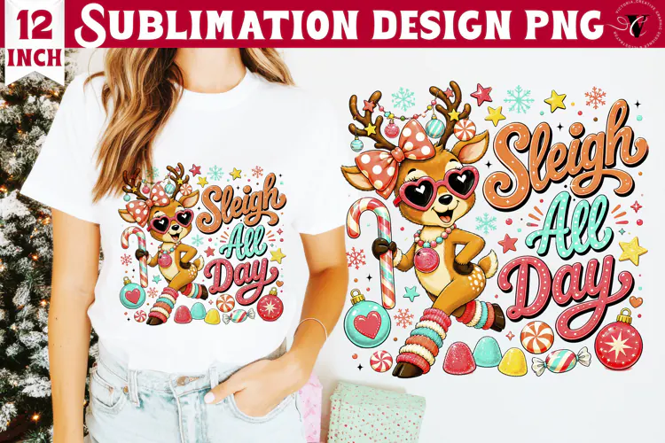 Dopamine Christmas sublimation | Pink Holiday Shirt Design
