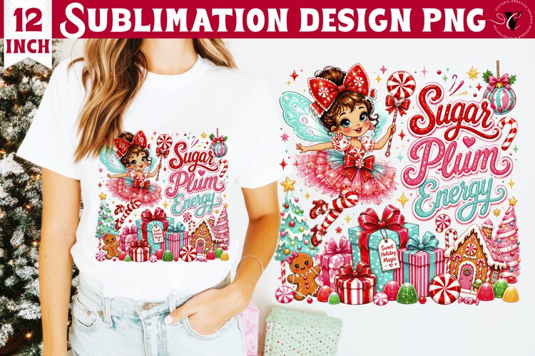 Dopamine Christmas sublimation | Pink Holiday Shirt Design example image 1