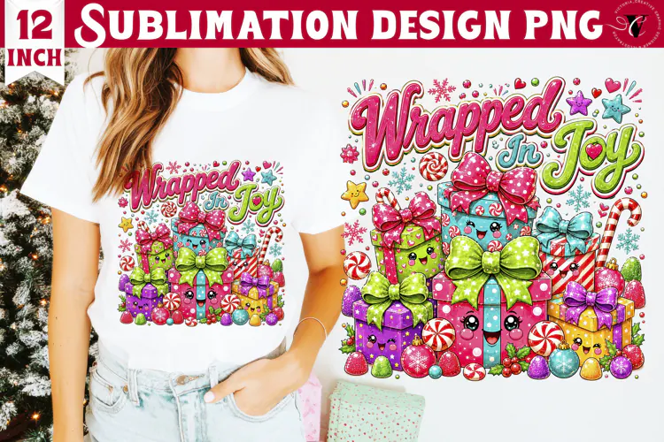 Dopamine Christmas sublimation | Pink Holiday Shirt Design
