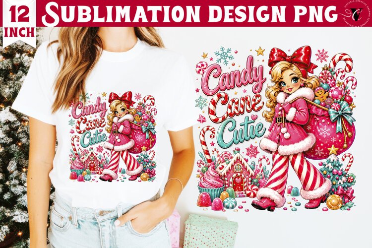 Dopamine Christmas sublimation | Pink Holiday Shirt Design example image 1