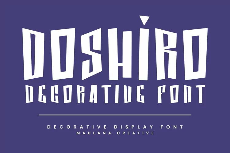Doshiro Comic Display Typeface Handmade Fonts