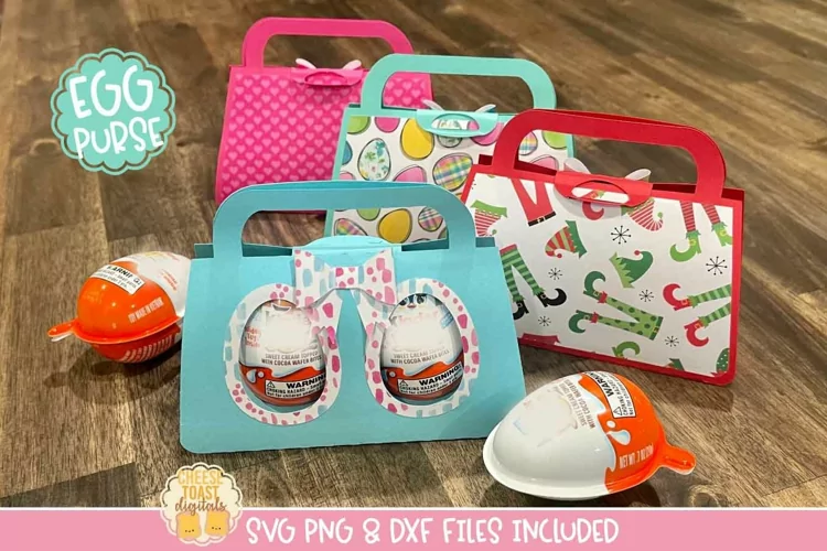 Double Egg Purse SVG | Cardstock Egg Holder Design