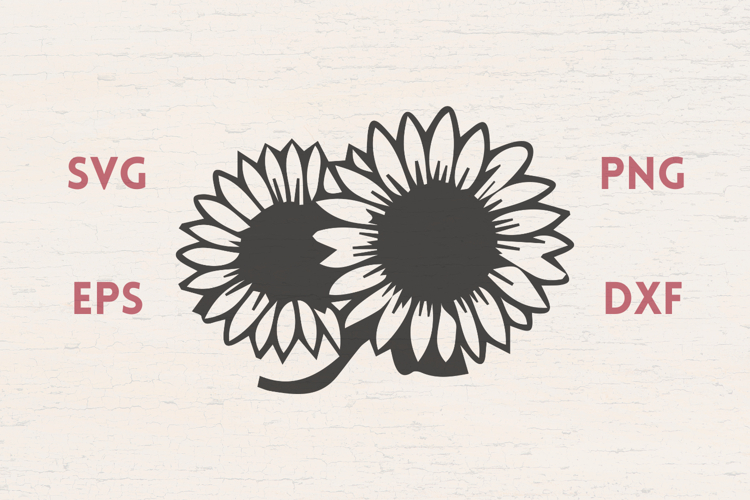 Two Sunflowers SVG