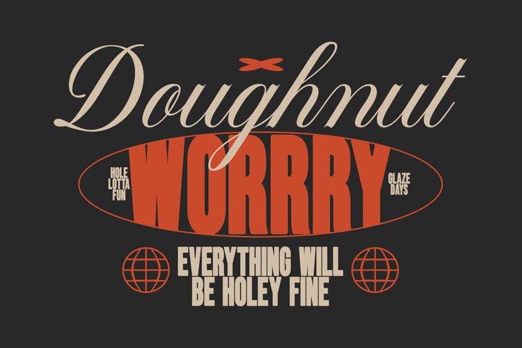 Doughnut Worry Pun Funny Typography Quote T shirt Design