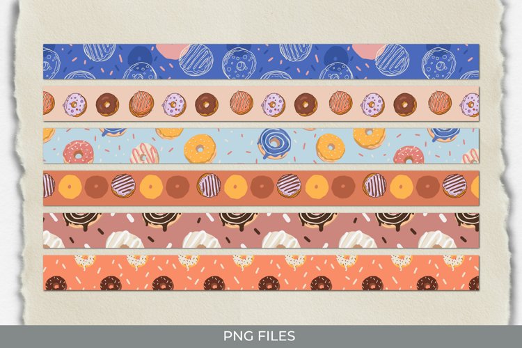 Doughnut Element Seamless Pattern Strips