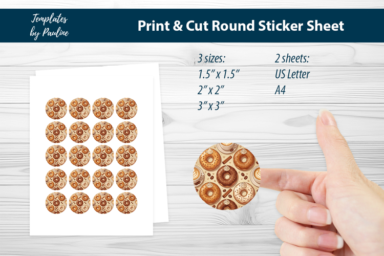 Doughnut Shop Packaging, Sweet Treat Sticker Sheet