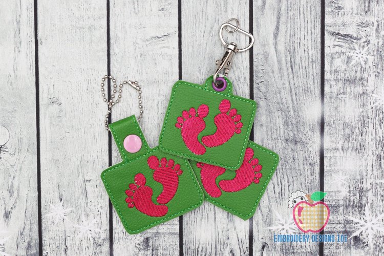 Down Syndrome Foot ITH Key Fob Pattern