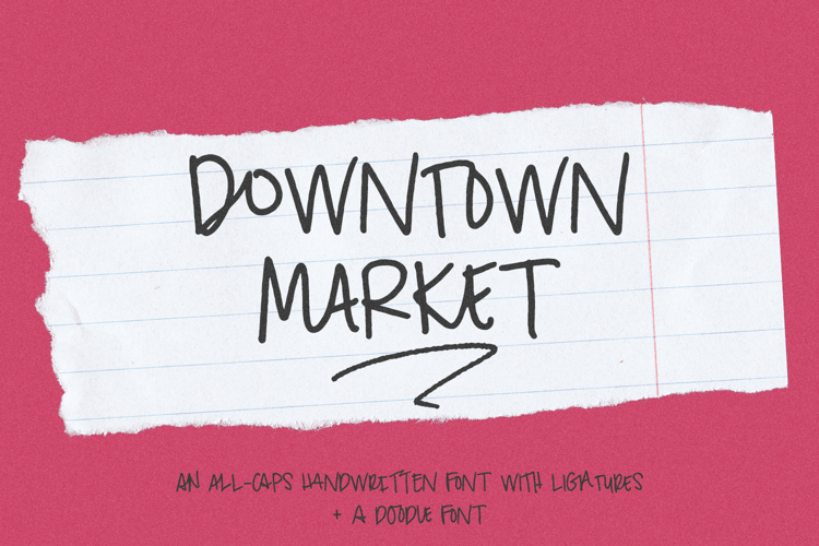 Downtown Market Handwritten Font