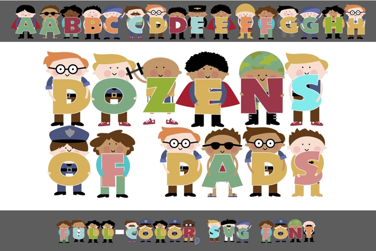 Dozens of Dads Too Color Font