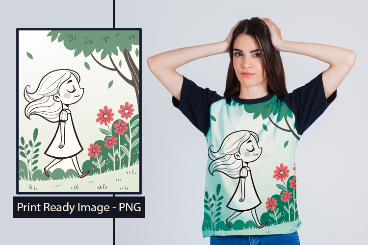 Girl - Printable PNG Design - Image