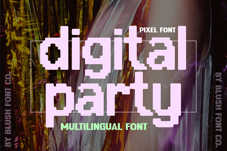 DIGITAL PARTY Pixel Sans Serif Font