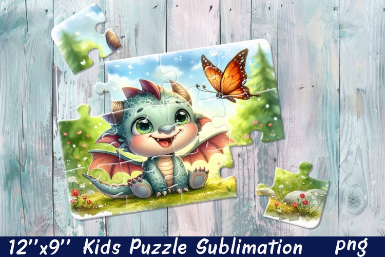 Kids puzzle | Puzzle sublimation, baby dragon