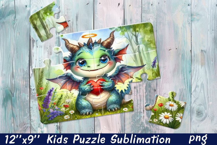 Kids puzzle | Puzzle sublimation, baby dragon