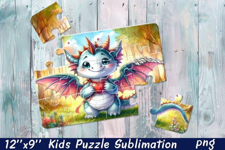 Kids puzzle | Puzzle sublimation, baby dragon