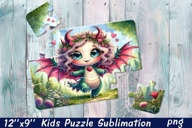 Kids puzzle | Puzzle sublimation, baby dragon