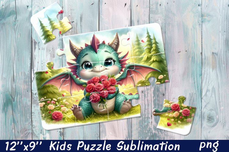 Kids puzzle | Puzzle sublimation, baby dragon