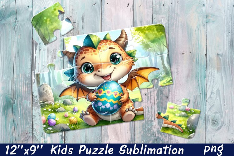 Kids puzzle | Puzzle sublimation, baby dragon