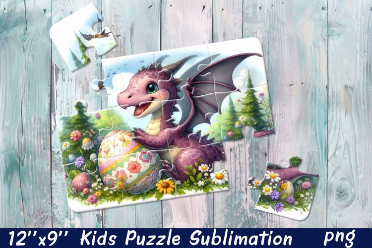 Kids puzzle | Puzzle sublimation, baby dragon