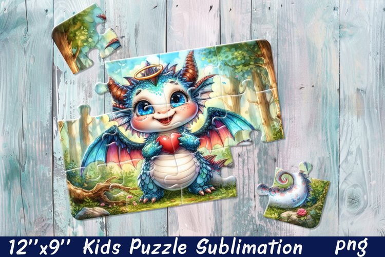 Kids puzzle | Puzzle sublimation, baby dragon