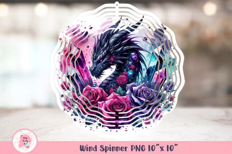 Dragon And Skulls Wind Spinner Png, Gothic Wind Spinner