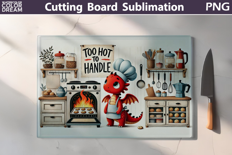 Funny Dragon Cutting Board | Too Hot To Handle
