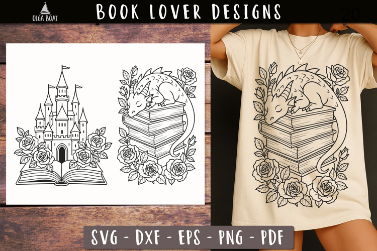 Dragon Fairy tale Book Lover designs