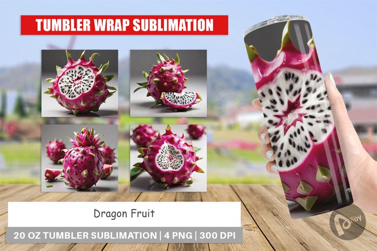 Tumbler Wrap Dragon Fruit