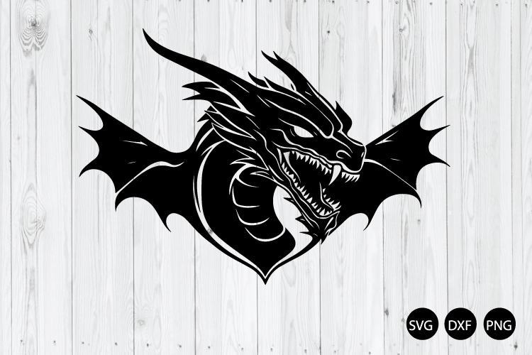 Dragon Head SVG, Dragon SVG, Tribal Dragon SVG