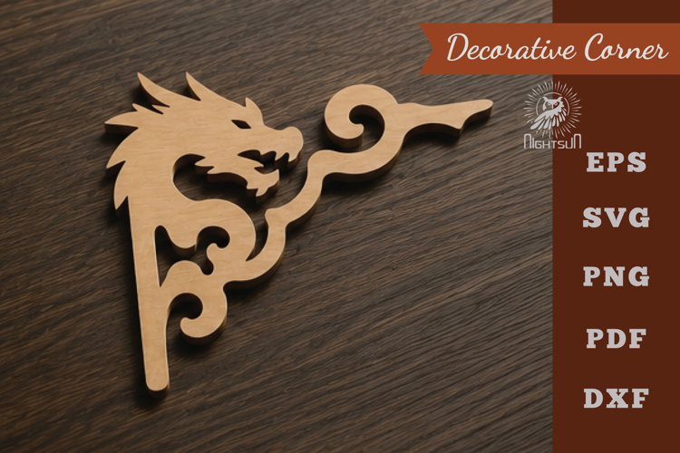 Dragon Lasercut Corner SVG