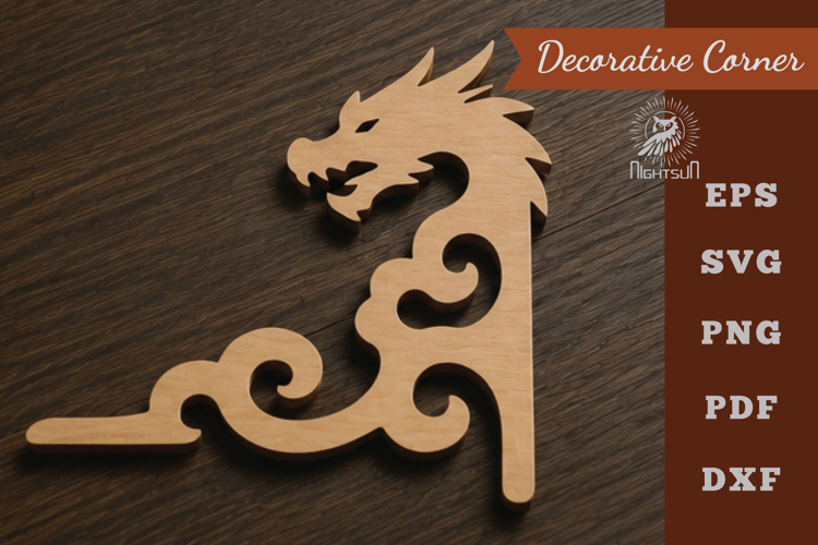 Dragon Lasercut Corner SVG