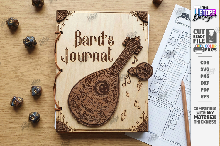 Fantasy Book Cover Laser Cut | DND Journal | Dragon Notebook