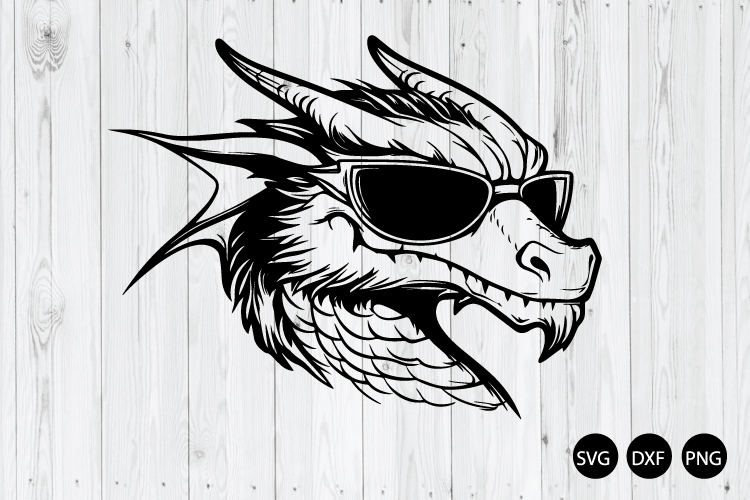 Dragon Portrait With Cool Sunglasses SVG, Dragon SVG