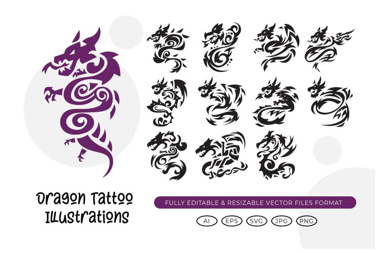 Dragon Tattoo Illustrations example image 1