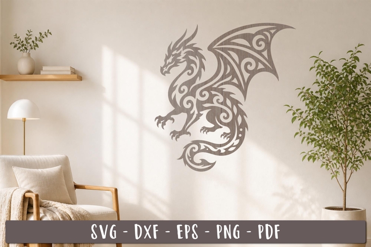Dragon Wall Decor SVG Laser Cut design