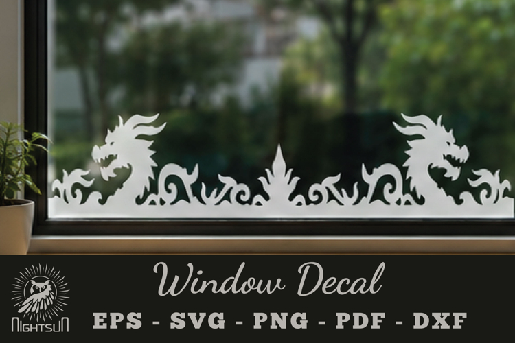 Dragon Window Decal SVG