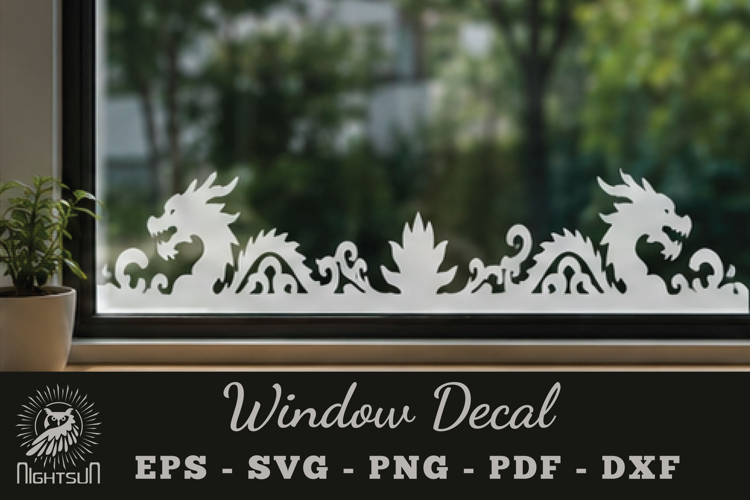 Dragon Window Decal SVG