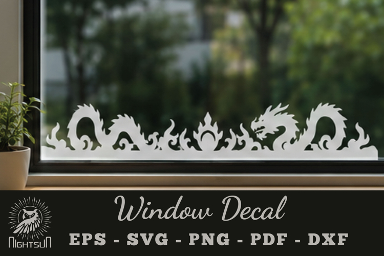 Dragon Window Decal SVG