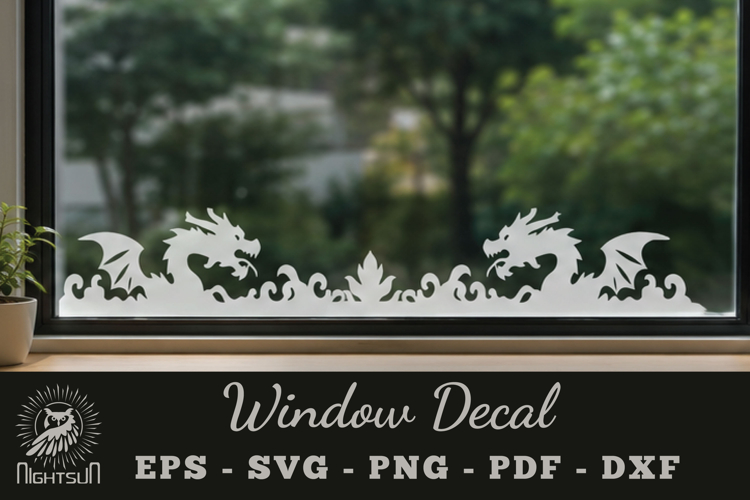 Dragon Window Decal SVG