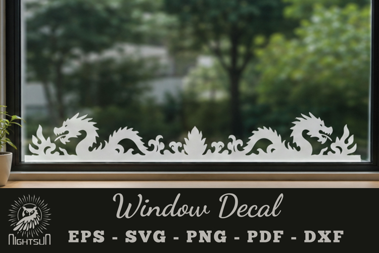 Dragon Window Decal SVG